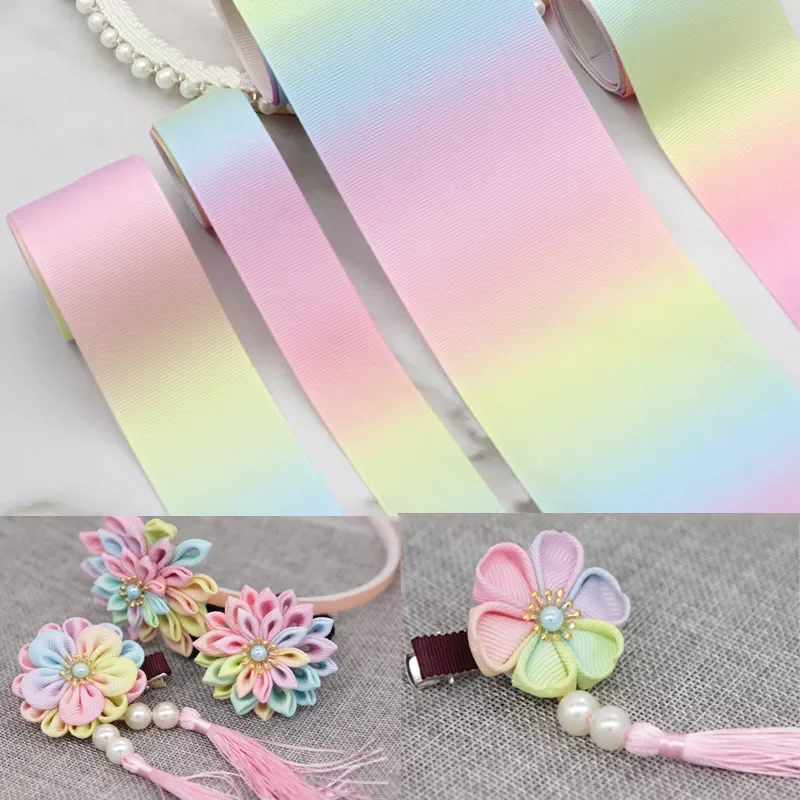 

2022 printed grosgrain ribbons diy headwear Hair Bow Decor Gift Wrap Wedding Party Decor