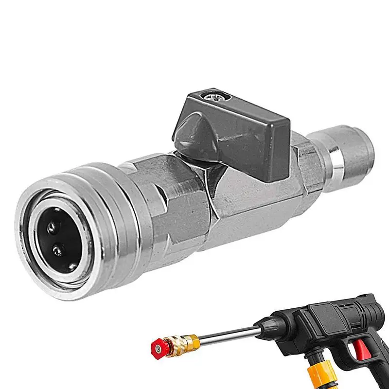 

Pressure Washer Ball Valve 3/8 Quick Connect Power Washer Hose Shut Off Switch 3/8 Inch Stainless Steel Power Washer Valve For