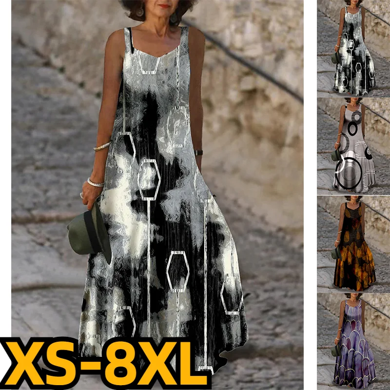 

2023 New Floral Color Gradient Fashion Streetwear Dresses Women's Long Dress Maxi Dress Casual Dress A Line Dress Summer Dress