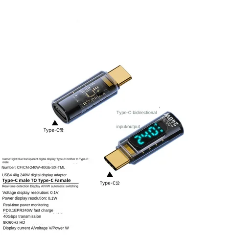 USB C адаптер с дисплеем anmart