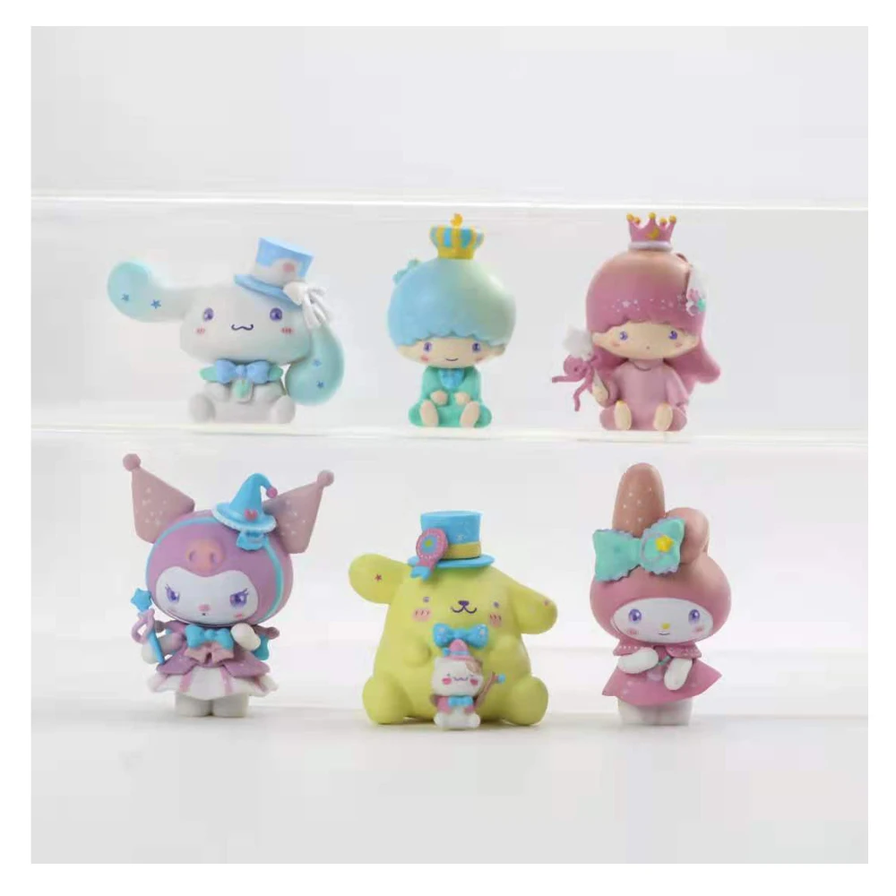 

5Cm Cute Cartoon Sanrios Purin My Melody Littletwinstars Cinnamoroll Kuromi Kawaii Anime Series Handmade Blind Box Ornament