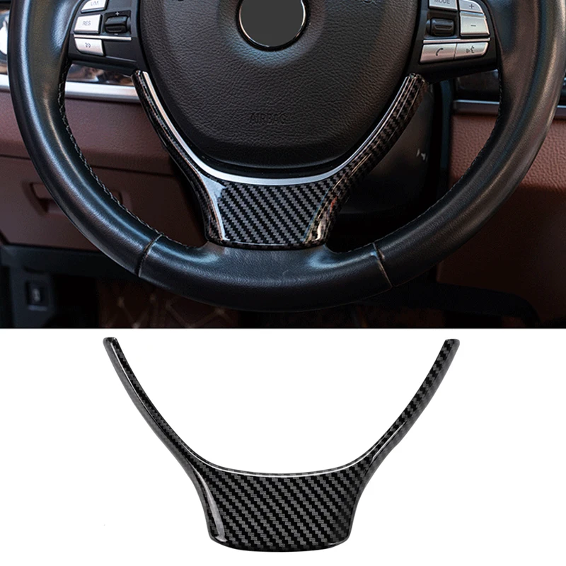

Carbon Fiber Color Car Steering Wheel Lower Trim Strip Auto Steering Wheel Protector Cover For BMW F10 F11 F01 F04 Accessories