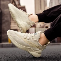 spring summer new sports shoes mens running shoes breathable mesh shoes fly woven casual shoes soft comfortable walking shoes