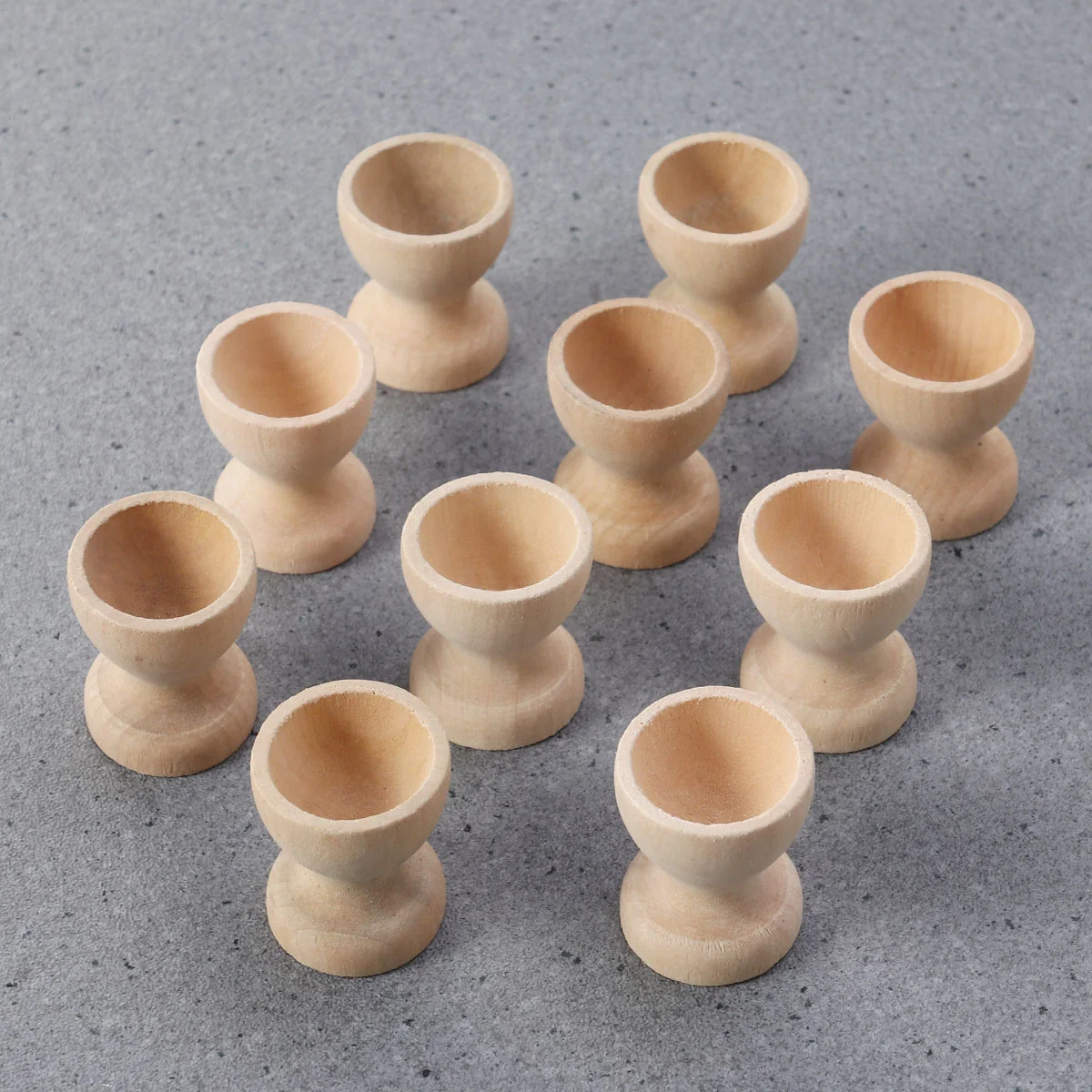 

Egg Cup Wooden Holder Easter Cups Holders Stand Tray Eggs Kitchen Tools Serving Display Breakfast Unfinished Wood Stands Party