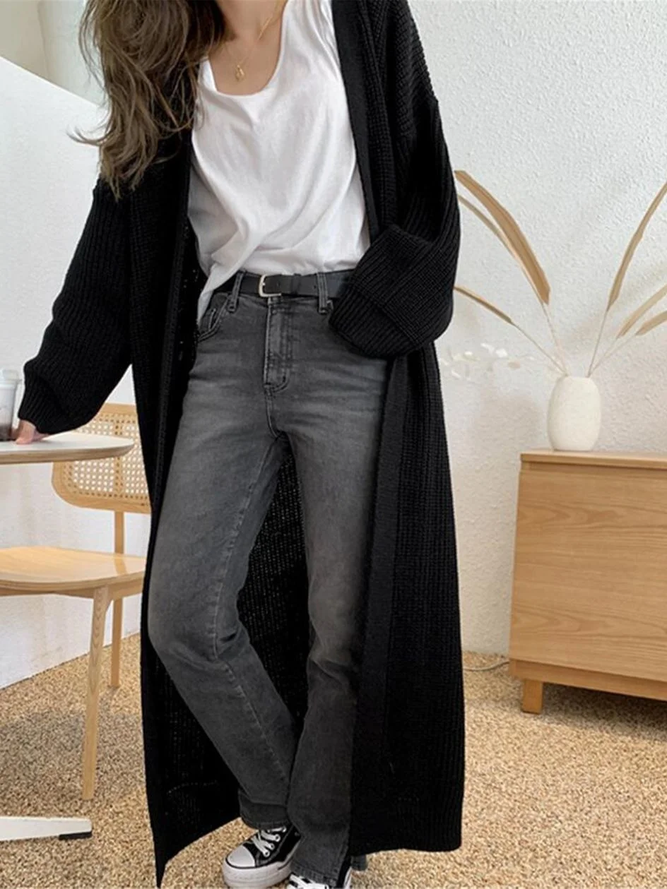 

Женский однобортный Кардиган на пуговицах, вязаный Однотонный свитер-водолазка с высоким воротником, модель ZY7481 в Корейском стиле на зиму