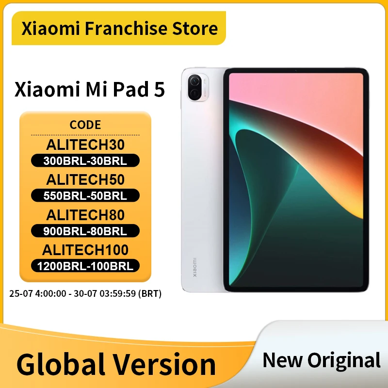 Планшет Xiaomi Mi Pad 5 128 ГБ/256 Гб ПЗУ процессор Snapdragon 860 экран дюймов 2 K камера 13 МП