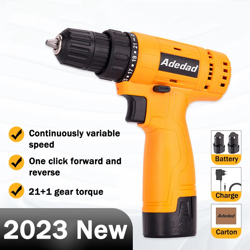 

2023 New Electric Drill 20NM Cordless Screwdriver Lithium-Iong Battery Mini Electric Power Hammer Screwdriver MT-Series Tools