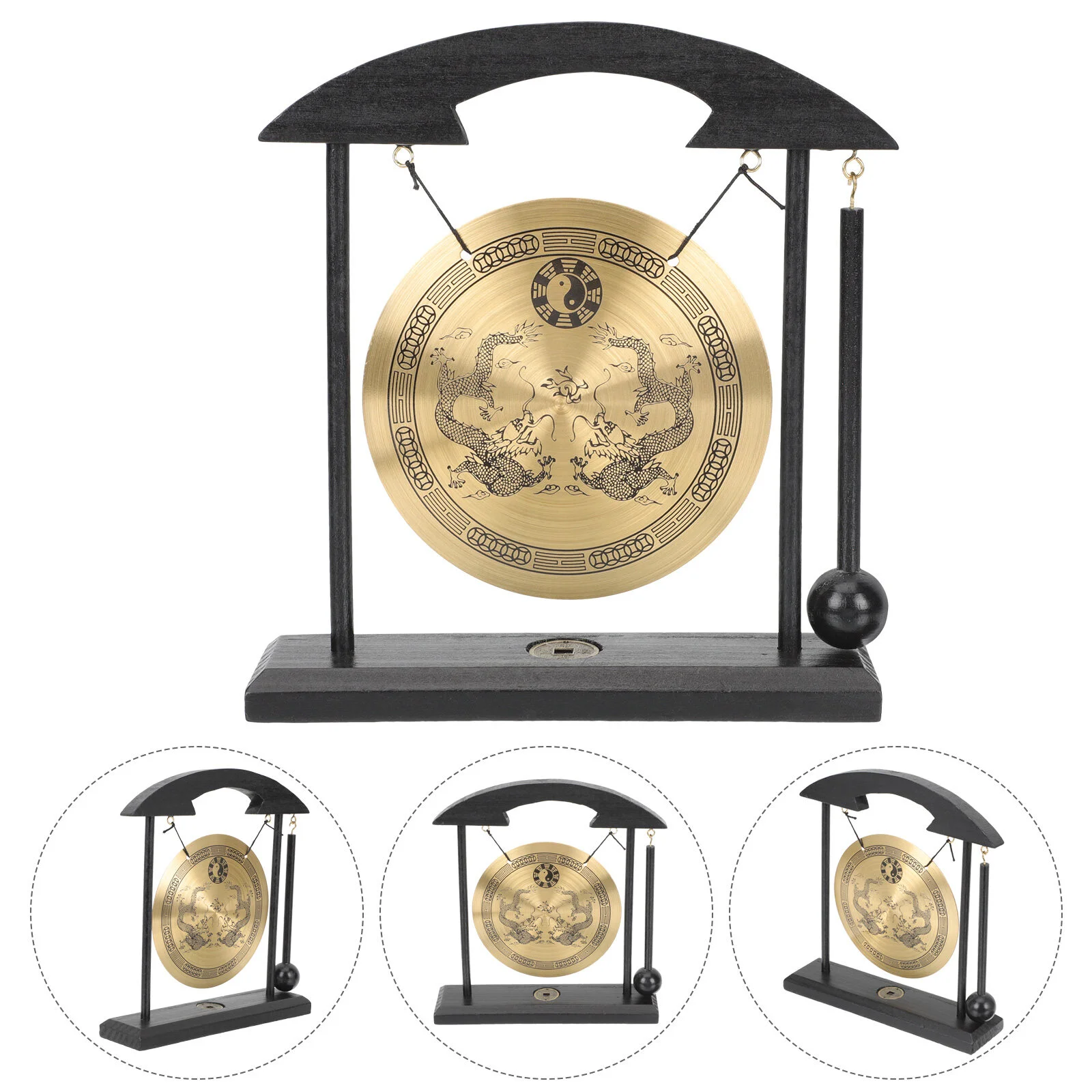 

Table Clock Home Desktop Gong Delicate Zodiac Decor Ornament Unique Adornment Chic Craft Chinese dragon