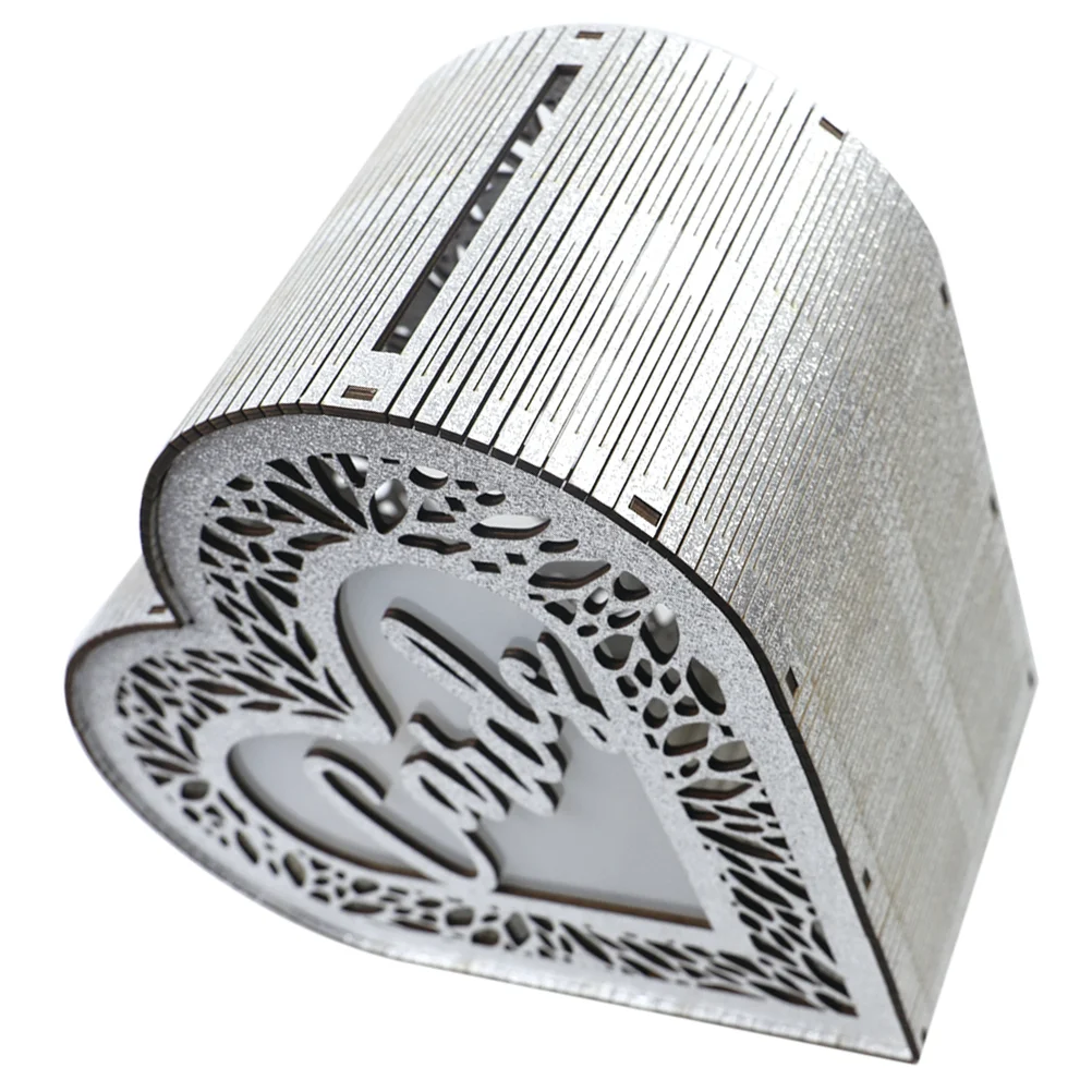 

Blessing Card Container Wood Holder Gold Decor Ornaments Wedding Wooden Anniversary Cards Baby Gift