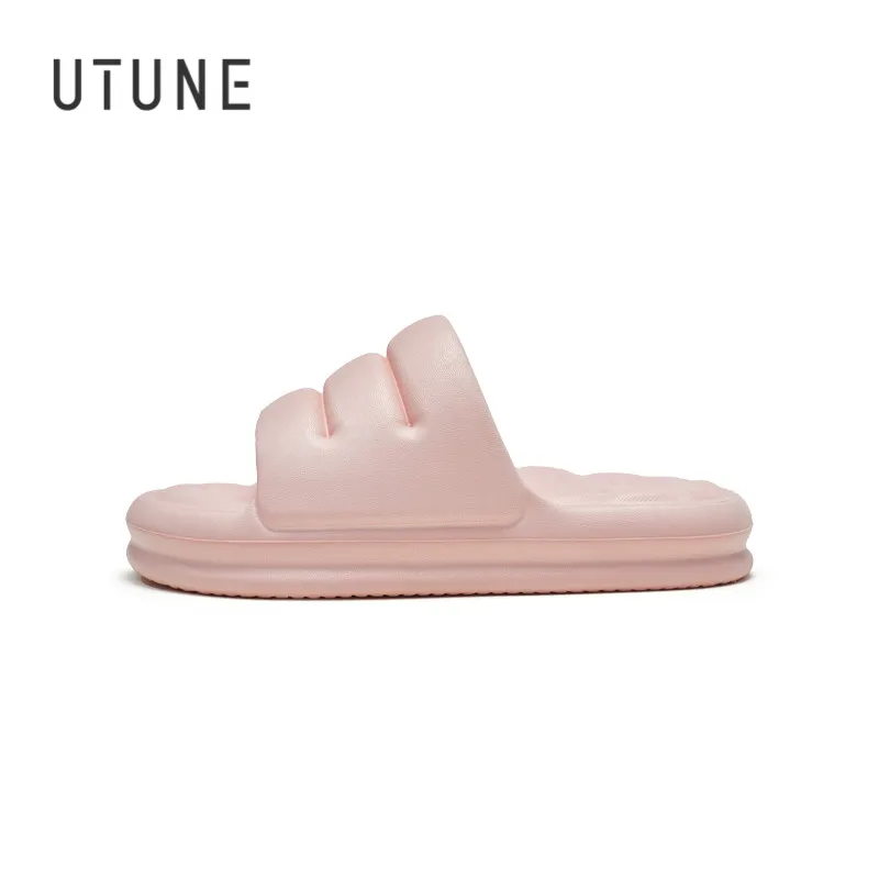 

UTUNE Soft Slippers Women Sandal Slides EVA Rubber Indoor Shoes For Men Shower Bathroom Summer Home Non-slip