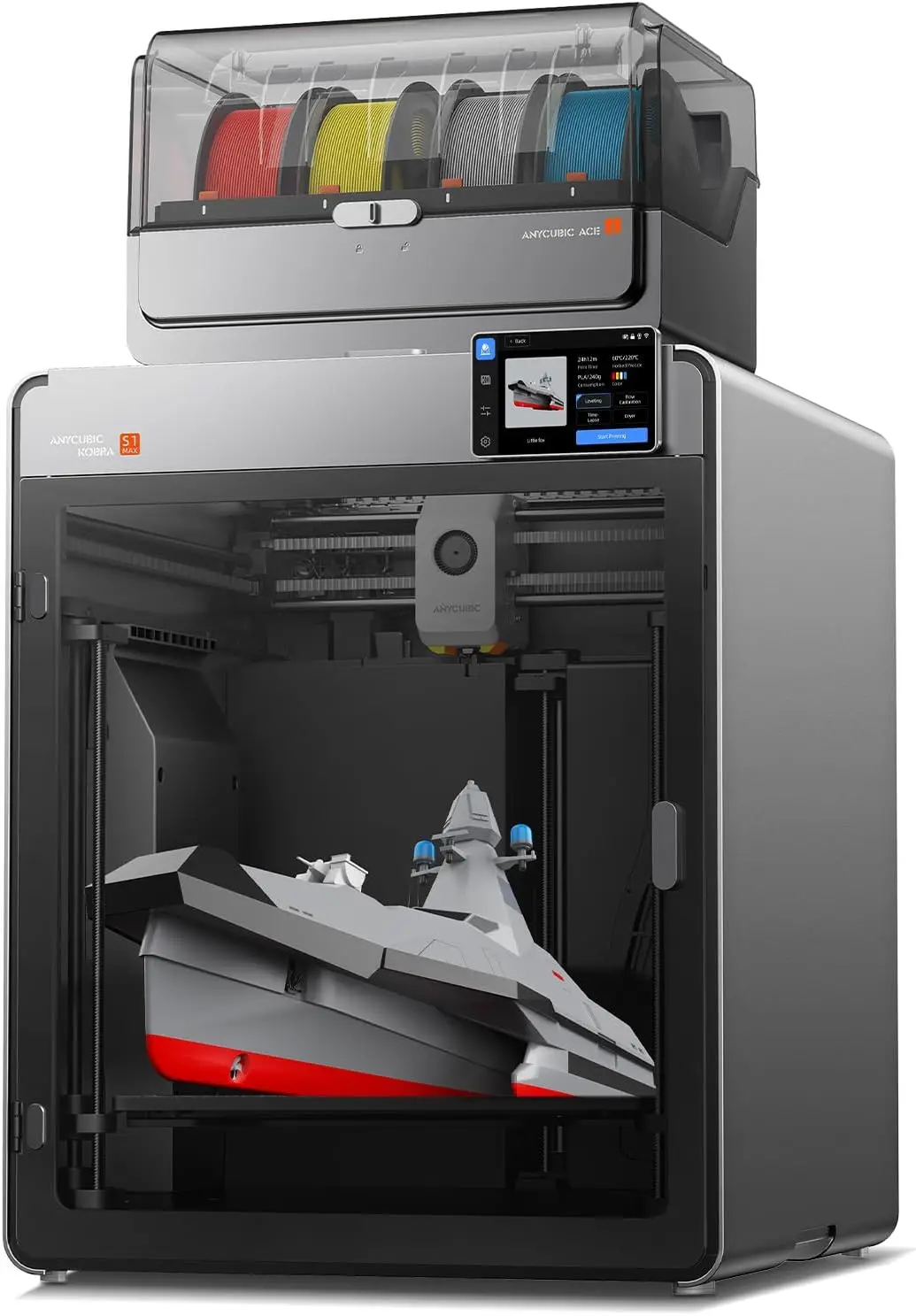 Фото 3D-принтер Anycubic Kobra S1 Max Combo, большой размер сборки 350x350x350 мм³. №1