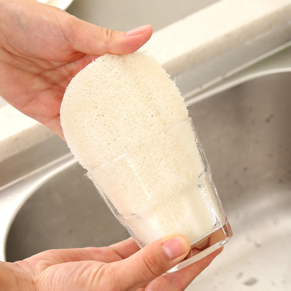 

5Pcs Natural Luffa Dish Washing Cloth Sponge Loofah Scrub Pad Dish Pot Scrubber Sponge Household Kitchen Clean Brushes Pad