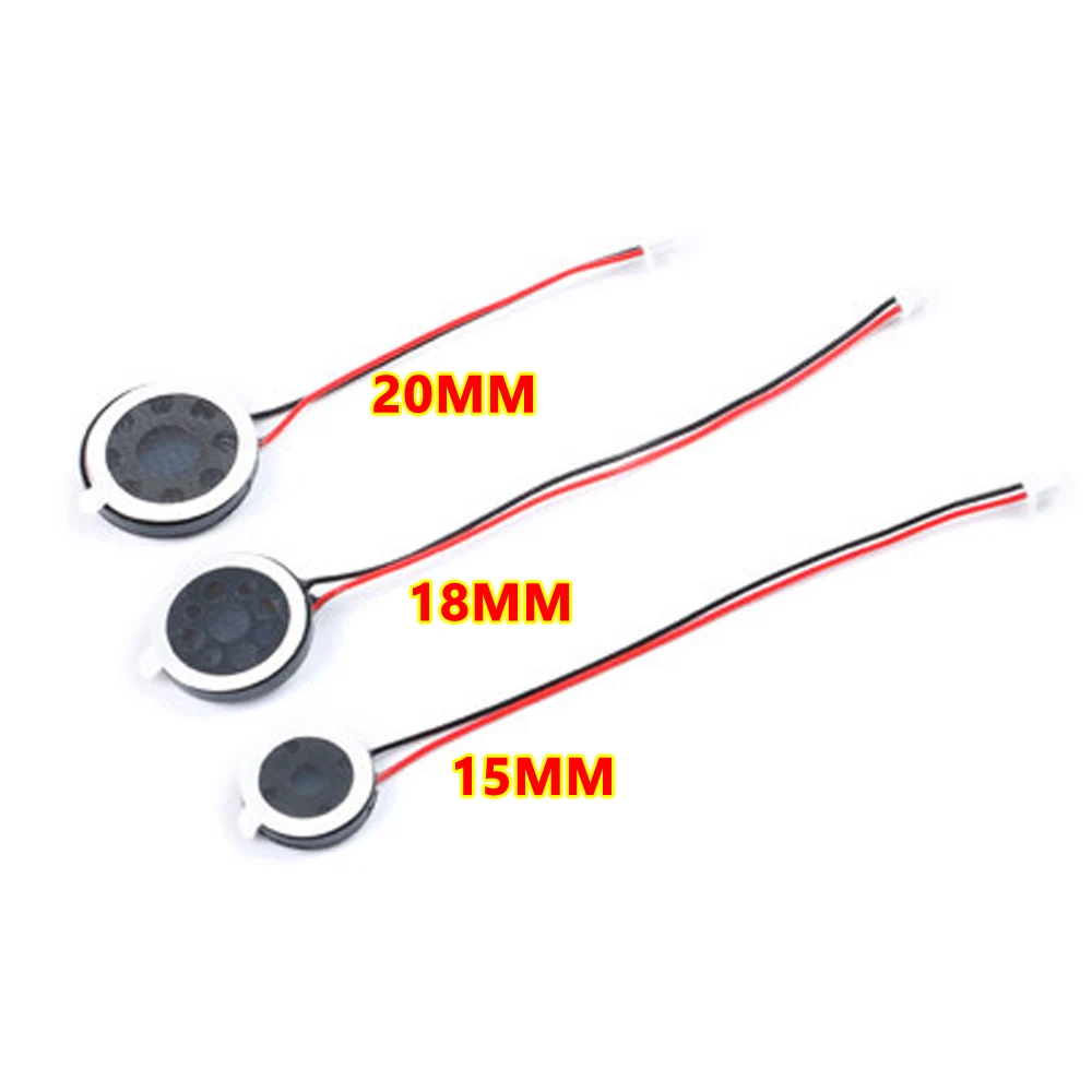 

5pcs/lot 15mm 18mm 20mm Round 8 Ohm 1W Speaker 8ohm Loud Speakers Mobile Phone Small Loudspeaker Audio Connector