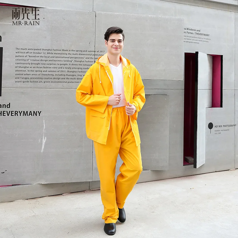 Водонепроницаемый желтый дождевик женский для кемпинга байкера мотоцикла