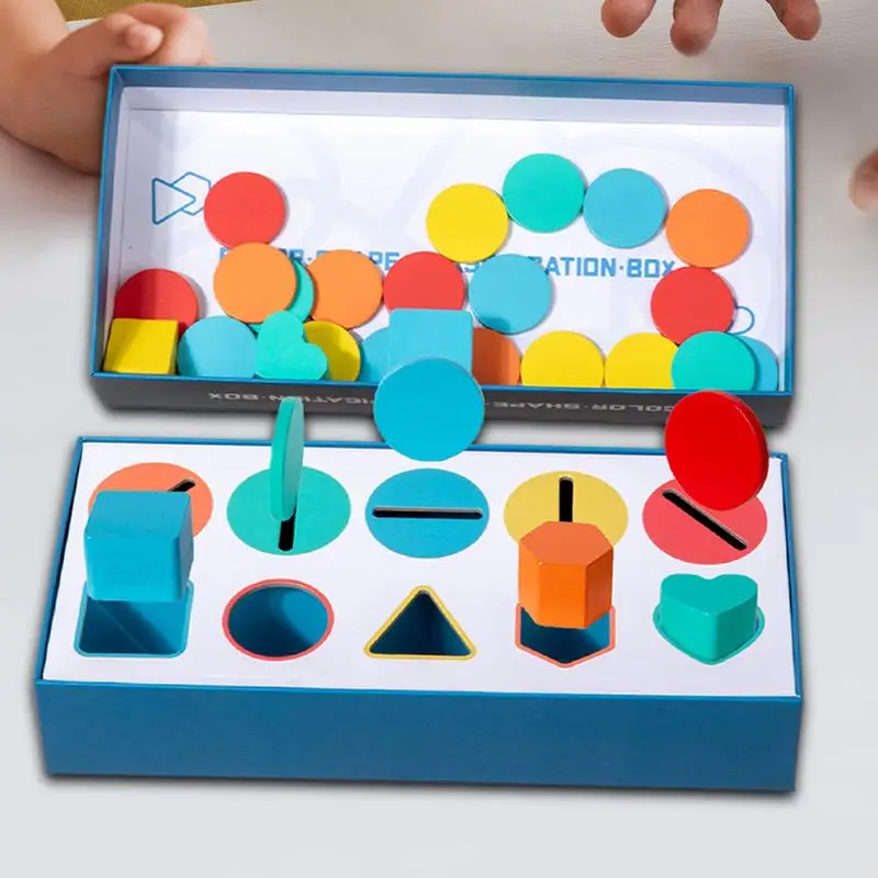 Игрушки для сортировки цветов деревянные игрушки-сортировщики форм блоки с