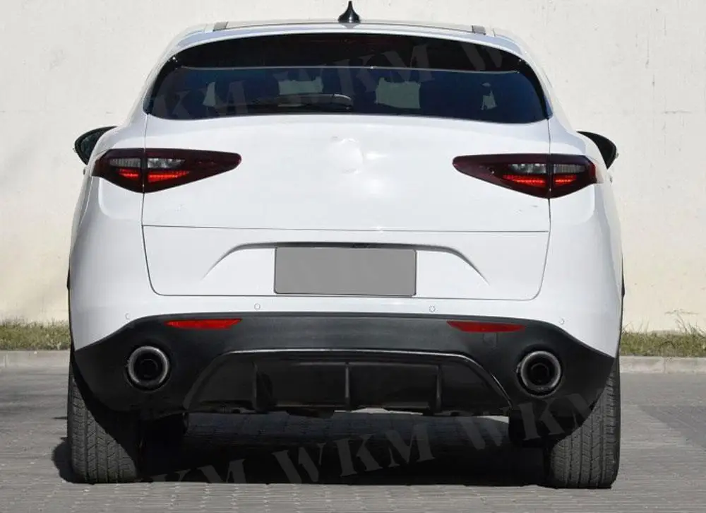Задний диффузор для губ из углеродного волокна отделка Alfa Romeo Stelvio 2017 2018 2019 ABS