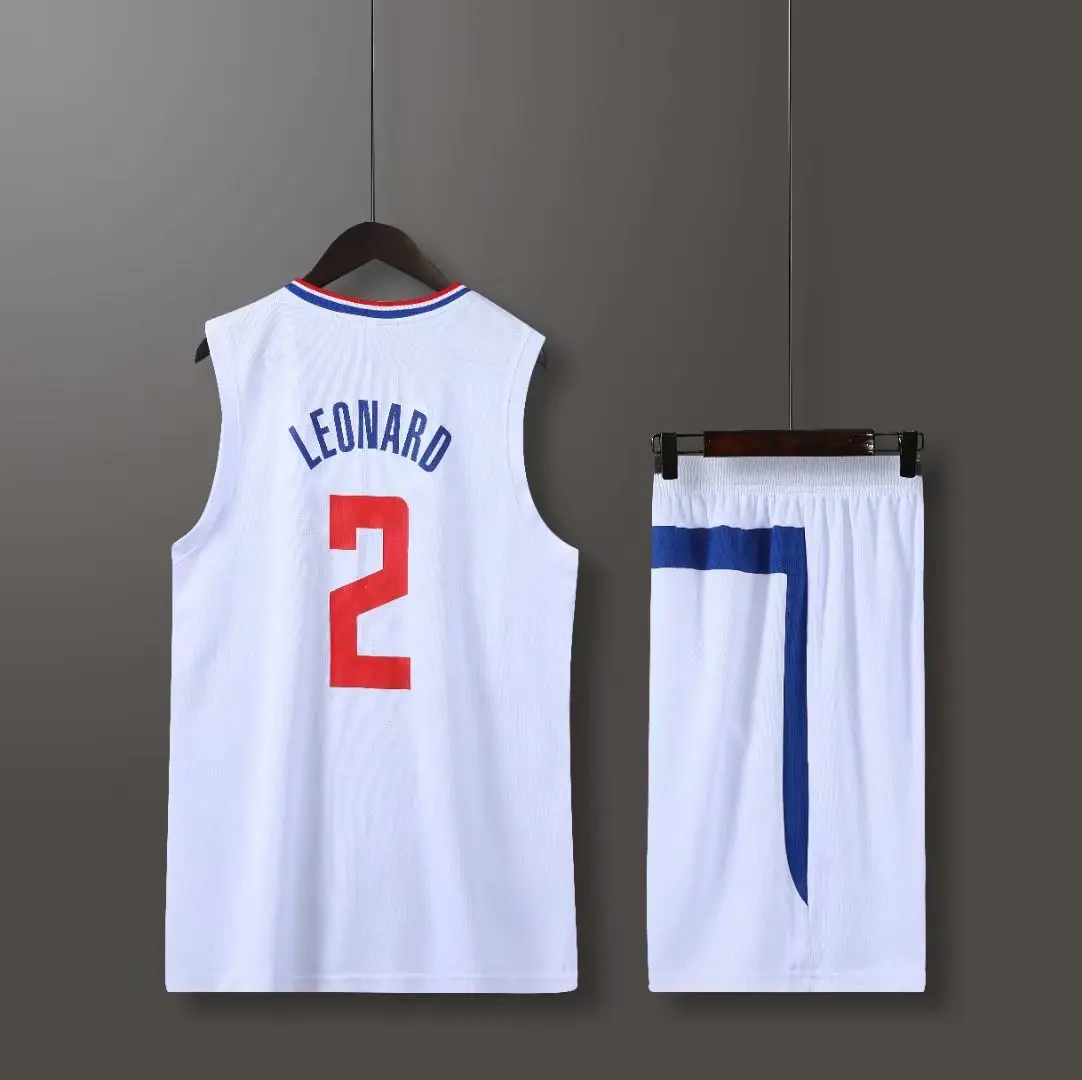 

High Quality USA Basketball Club Player Basketball Uniforms Star LEONARD 2 Has Team Logo Basketball Jerseys