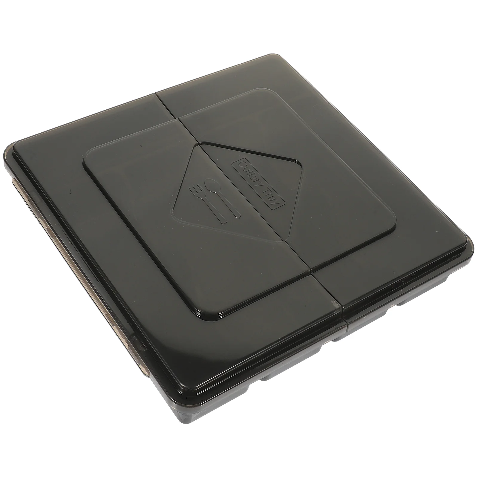 

Silverware Drawer Organizer with lid Compartments Flatware Utensil Storage Case Cutlery Box