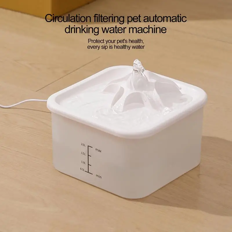 w zwierząt domowych cichy podajnik wody filtr cyrkulacyjny fontanna elektryczna 2l koty automatyczny dozownik stylu wulkanicznym dla