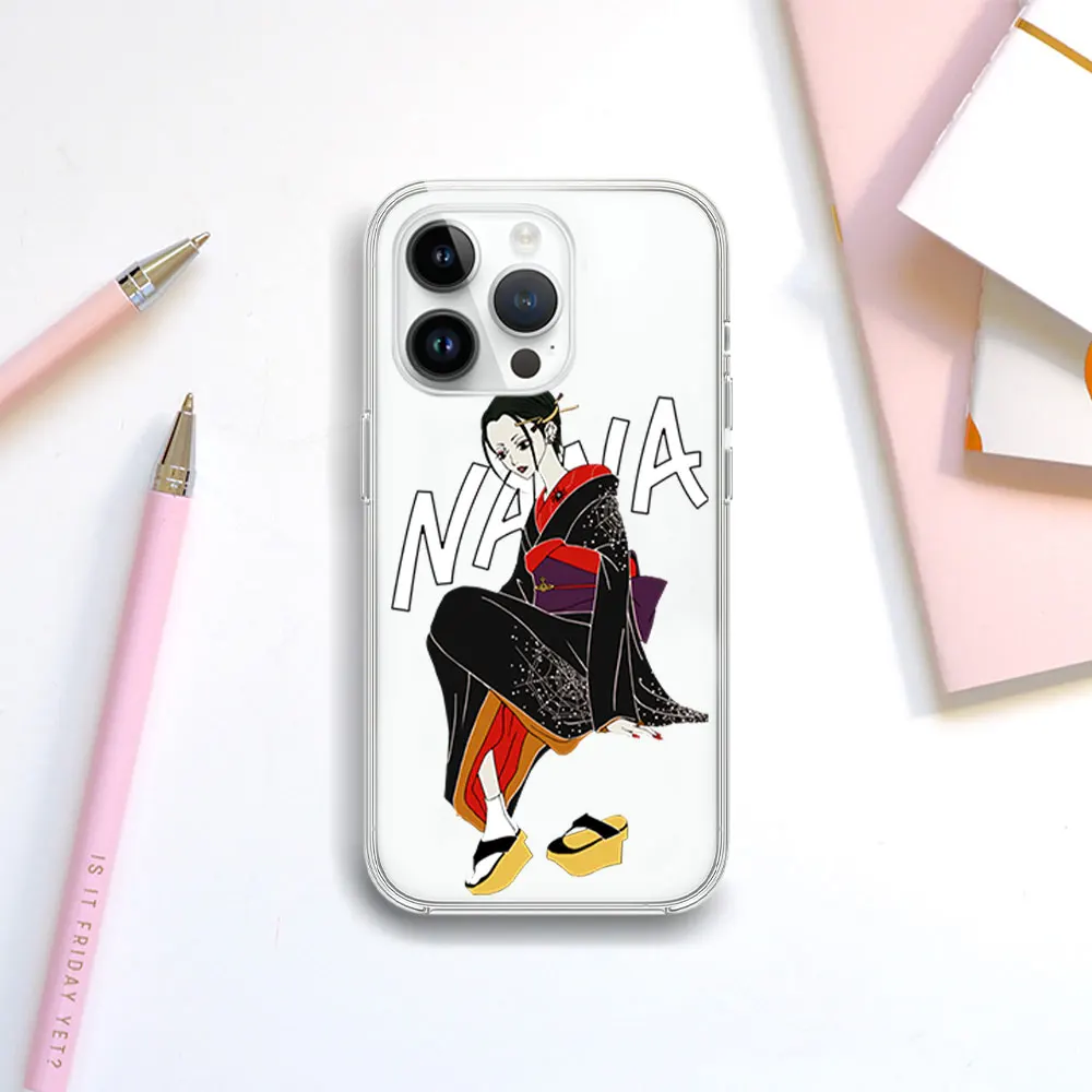 Comics N-Nana Osaki Transparent Phone Case For iPhone 12 11 14 13 15 16 Pro Max Plus Shell