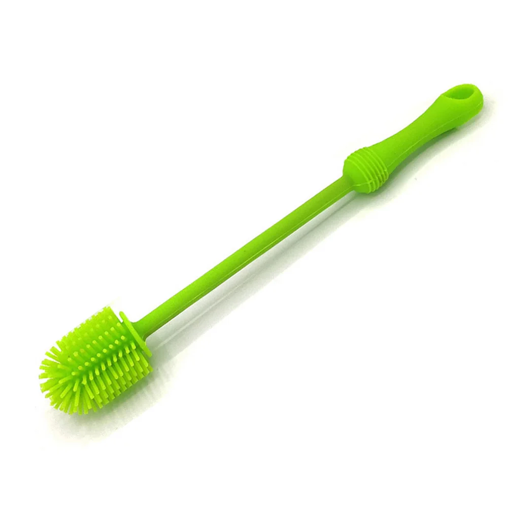 

Portable Silicone Bottle Brush Multi-functional Cleaning Brush With Long Handle For Baby Bottles