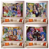 lucky star izumi konata anime tapestry wall hanging decoration household japanese tapestry