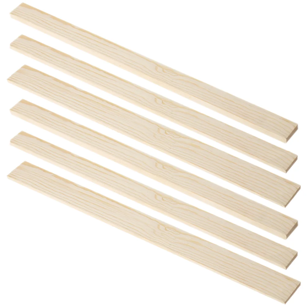 

6 Pcs Pottery Clay Tablet Rolling Mud Wooden Strip Daily Use Pro Tools Guide Stick Square Sturdy Accessory Household