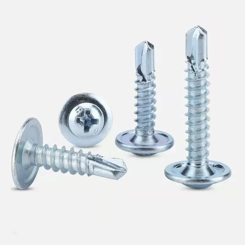 10 шт. сине-белый оцинкованный M4.2x13/16/19/25/32/38 мм с круглой плоской головкой и