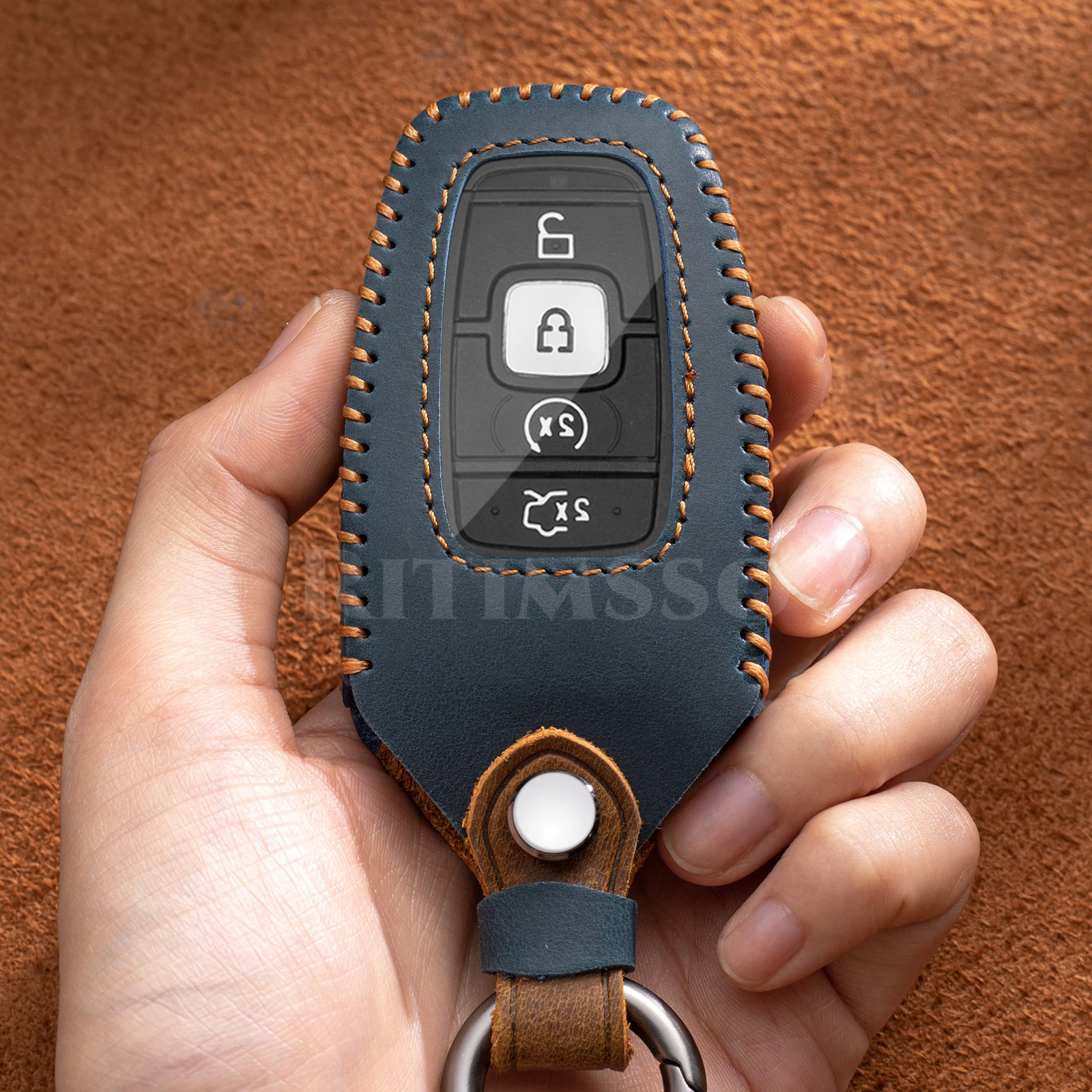 

Новинка чехол для автомобильного ключа из натуральной кожи чехол для Lincoln Adventurer Aviator Navigator MKZ умный автомобильный держатель