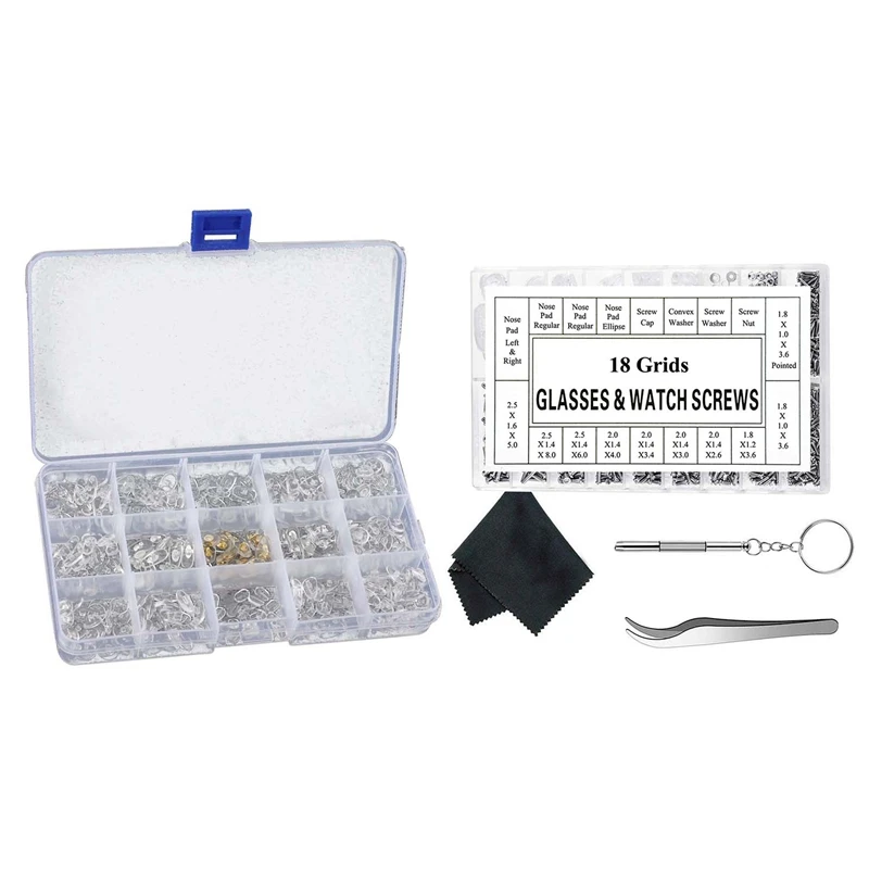 

Silicone Nose Pads For Glasses & Eyeglass Repair Kit Sunglass Glasses Repair Kit Eyeglasses Screws