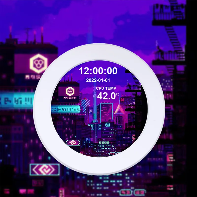 2 1-дюймовый дополнительный IPS-экран 480*480 USB с водяным охлаждением круглый