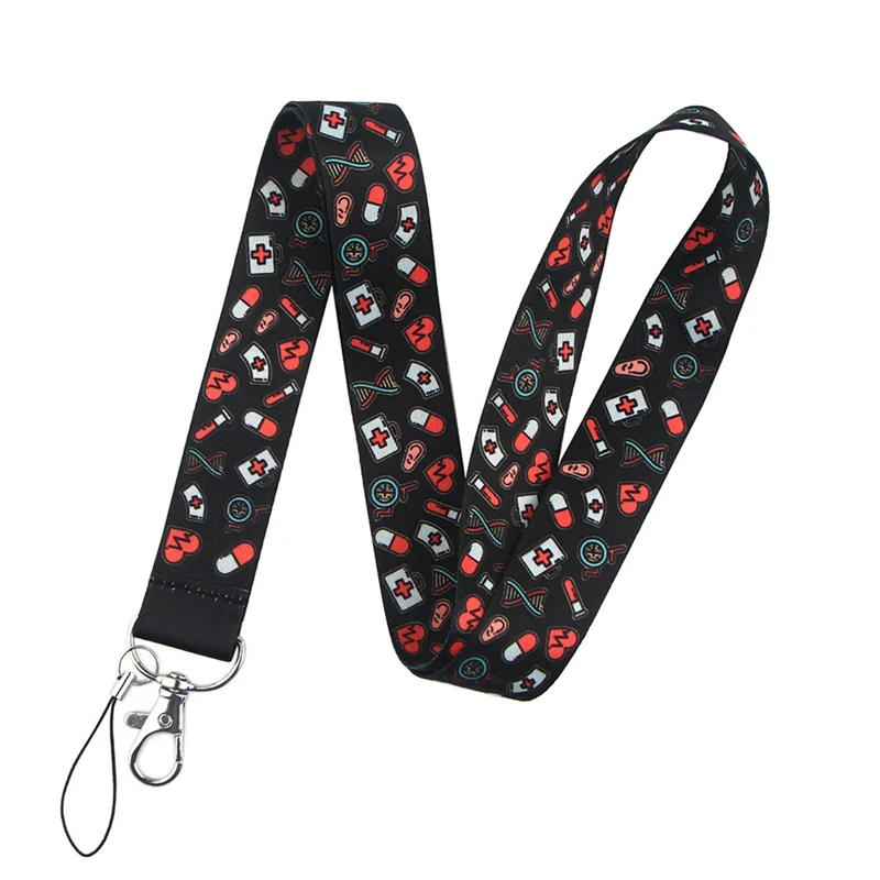 Neck Strap Lanyards Hang Rope For Phone Keys Nice Daisy Flower Pattern Mobile Phone e Keychains Student Badge Holders Lanyard