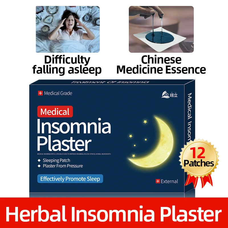 

12Pieces Blood Pressure Insomnia Headache Patch Anti Hypertension Plaster Medicine Treatment Health Care