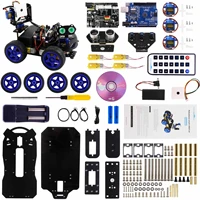 diy stem smart 4wd robot car diy electron kit with wifi camera for arduino uno r3 support ios android control scratch3 0 coding