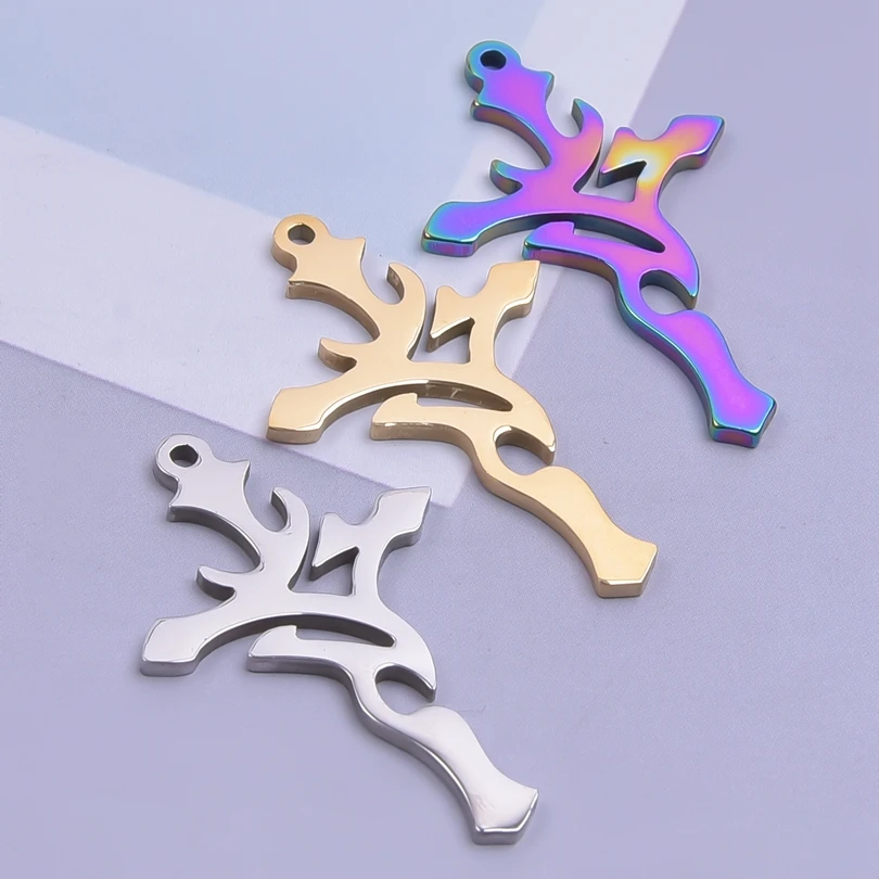 

Crosses Pendants For Jewelry Making Supplies Stainless Steel Charm Christ Women/Men Accessories Hombre Pendant Handmade Necklace