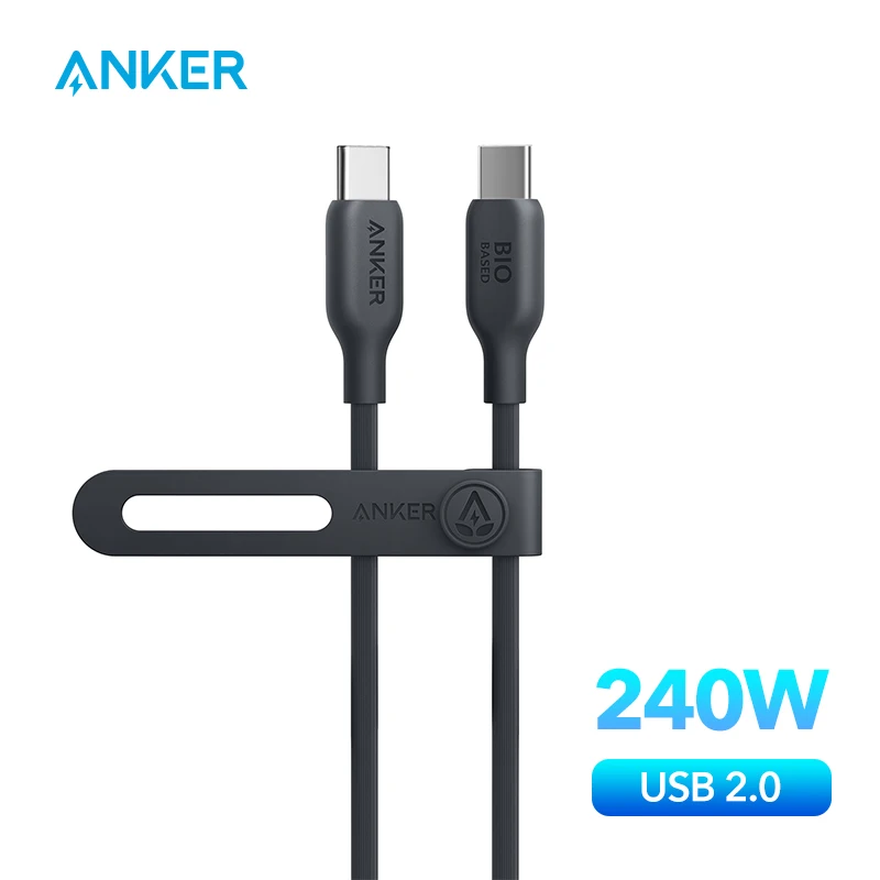 

Anker 543 Type C to Type C Cable 140W USB 2.0 Bio-Based Charging Cable USB C to USB C For iphone 15/15 pro For Samsung Galaxy