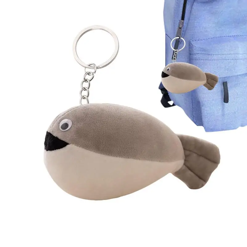 Симпатичный брелок с рыбками плюшевый для ключей мягкий в виде морской звезды