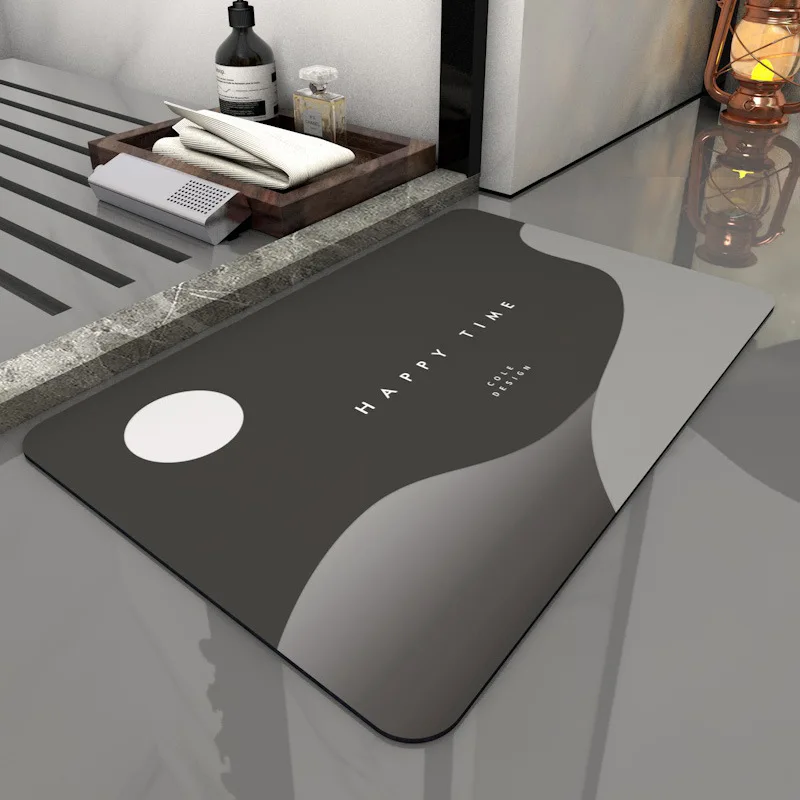 Супервпитывающий нескользящий коврик для ванной Быстросохнущий из диатовой