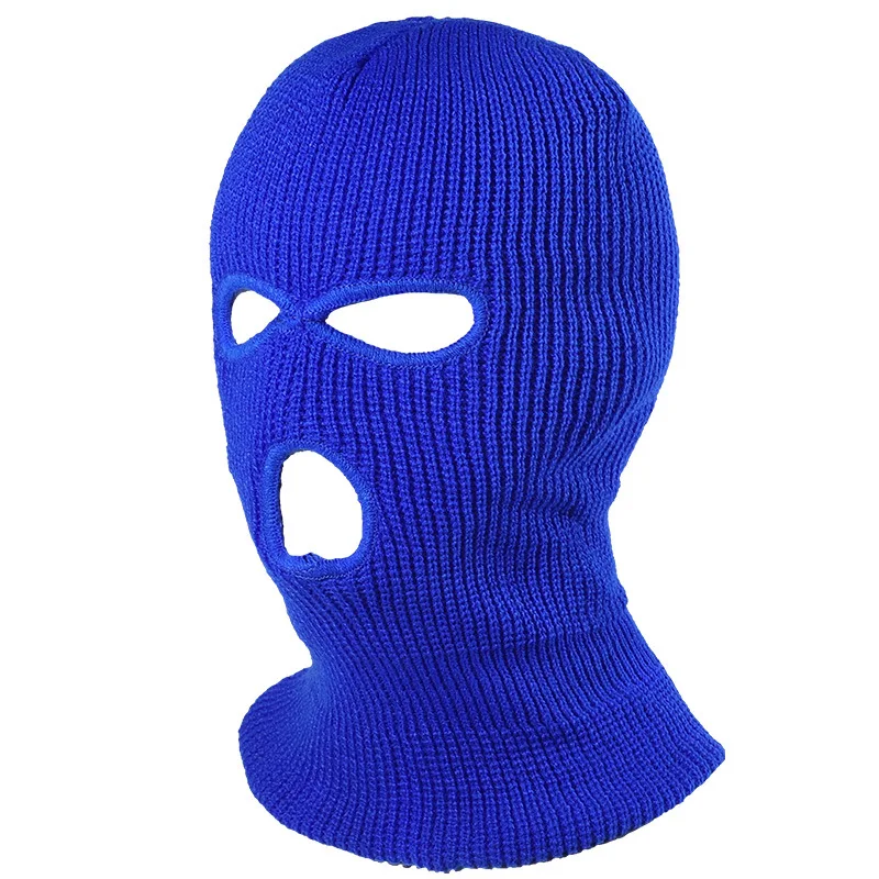 

3-Hole Knitted Full Face Covering Warm Knitted Ski Face Covering Thin Full Face Winter Bike Cycling for Outdoor for Men Women
