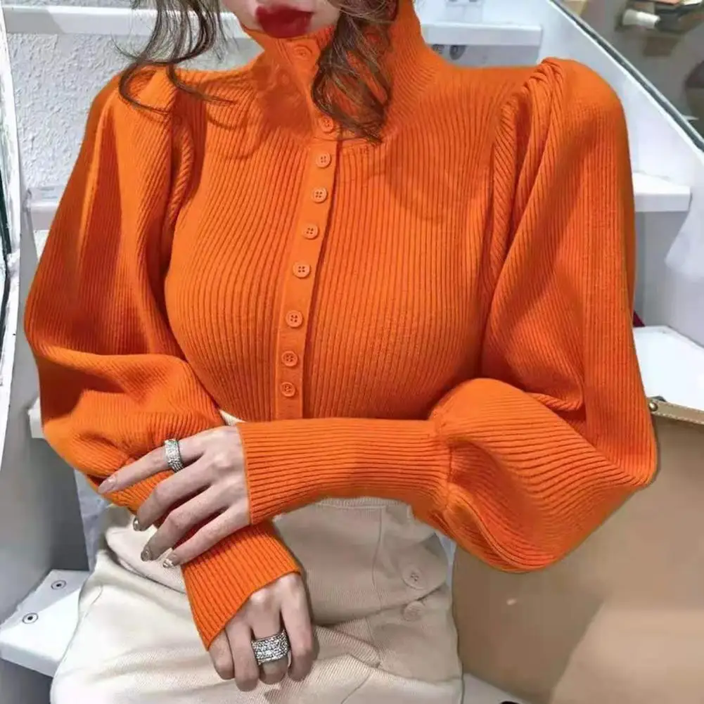 

Водолазка эластичная, устойчивая к холоду, женский зимний однотонный Повседневный трикотажный джемпер в рубчик, зимний свитер, повседневна...