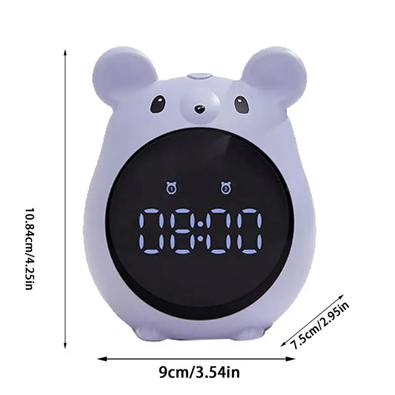Child Alarm Clock Mouse-shaped Cute Desktop Clock Classroom Clock Timing Study Bedside Desk Clock For Student Time Management images - 6