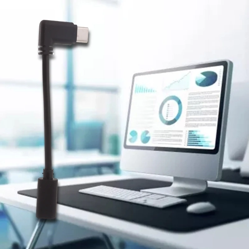 Кабель-адаптер Micro USB to Type C кабель для передачи данных с изгибом на 90 градусов Decives
