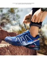 brand men leather shoes waterproof leather running sneakers mens climbing shoes outdoor male hiking boots work non slip shoes