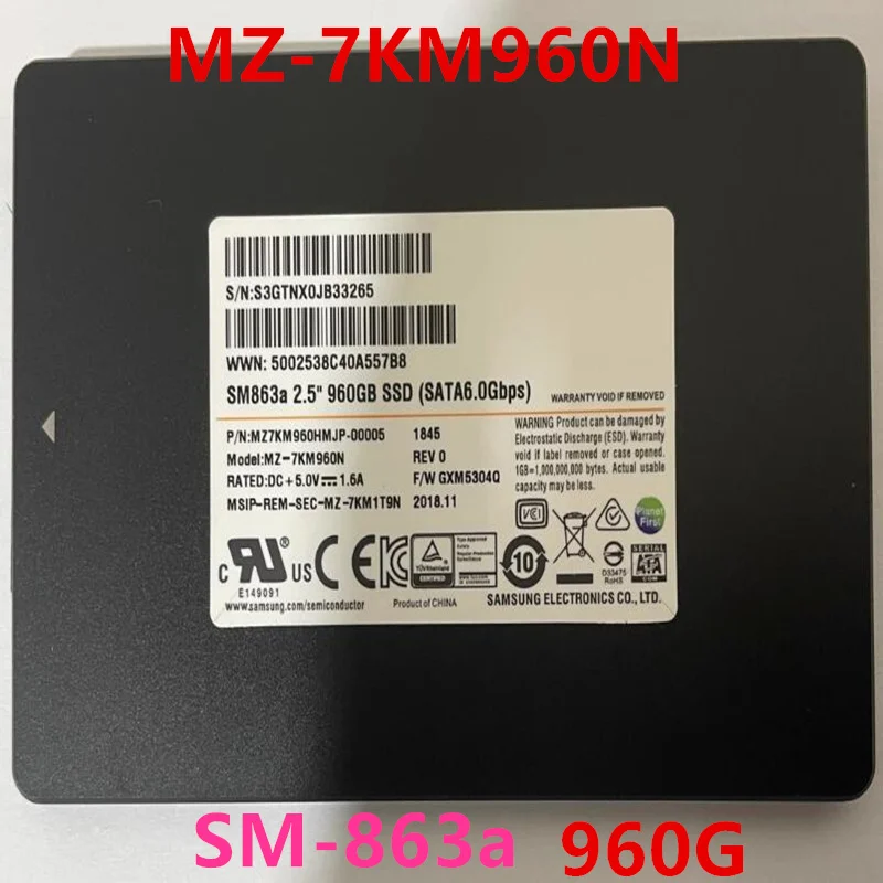 

Original New Solid State Drive For SAMSUNG SM863a 2.5" 960GB SATA SSD For MZ-7KM960N