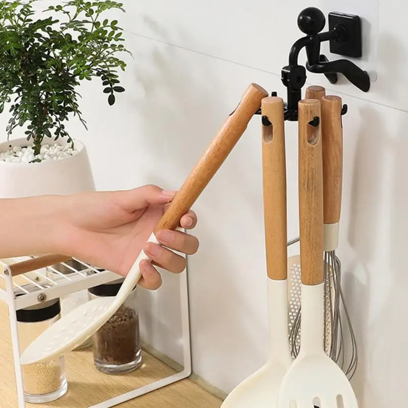 

Multifunction Hook Up Cute Galley Hook Universal Hook Storage Rack Punch-free 46g Simple And Modern Rotary Hook Storage Powerful