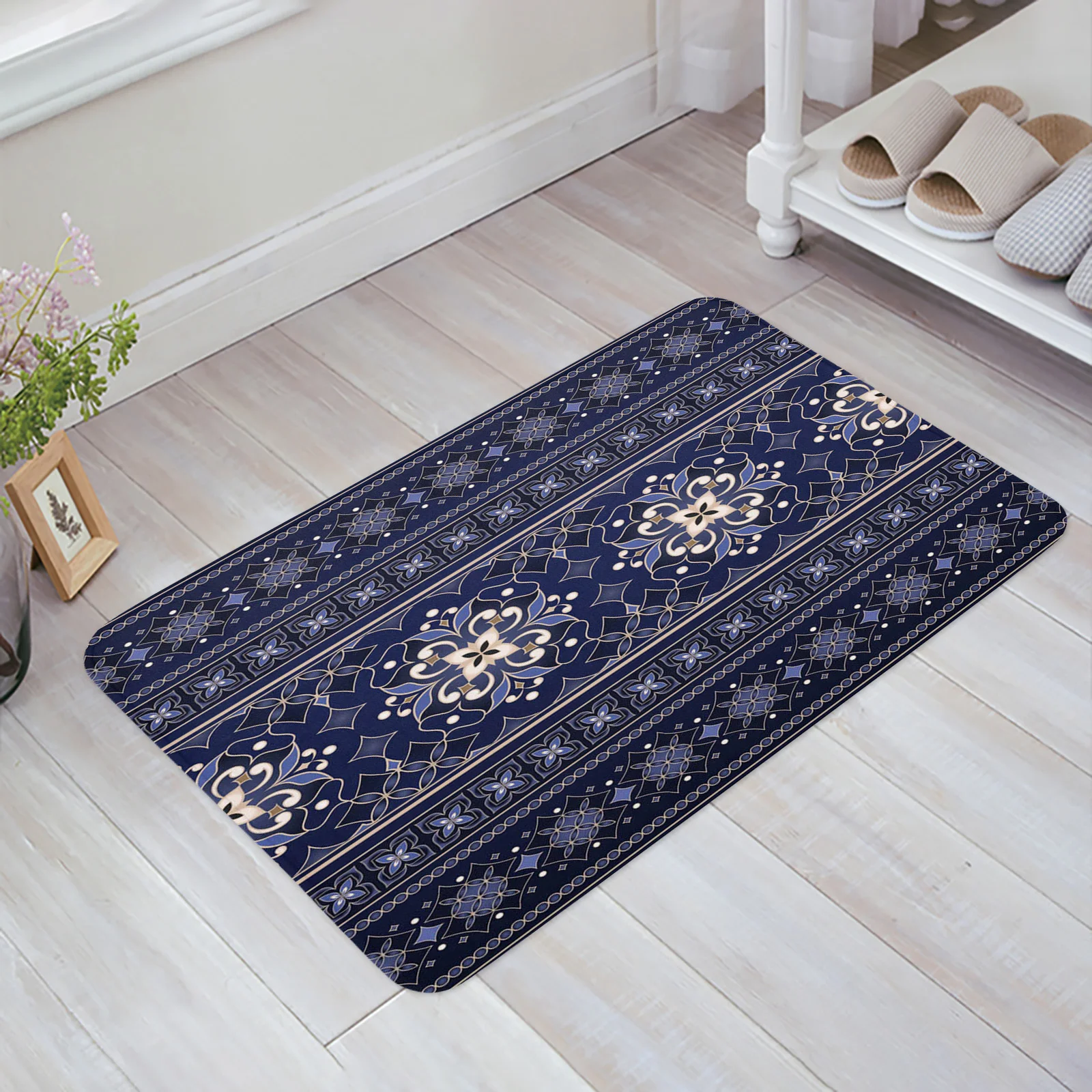 

Flower Petal Pattern Entrance Doormat Modern Bedroom Home Kitchen Rug Living Room Floor Decor Carpet