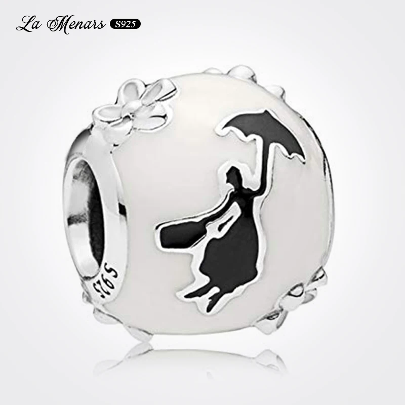 

Flying Woman In The Rain Bead Fit Original Brand Charm Bracelets Jewelry DIY Making Genuine Silver Plating Holiday Gifts