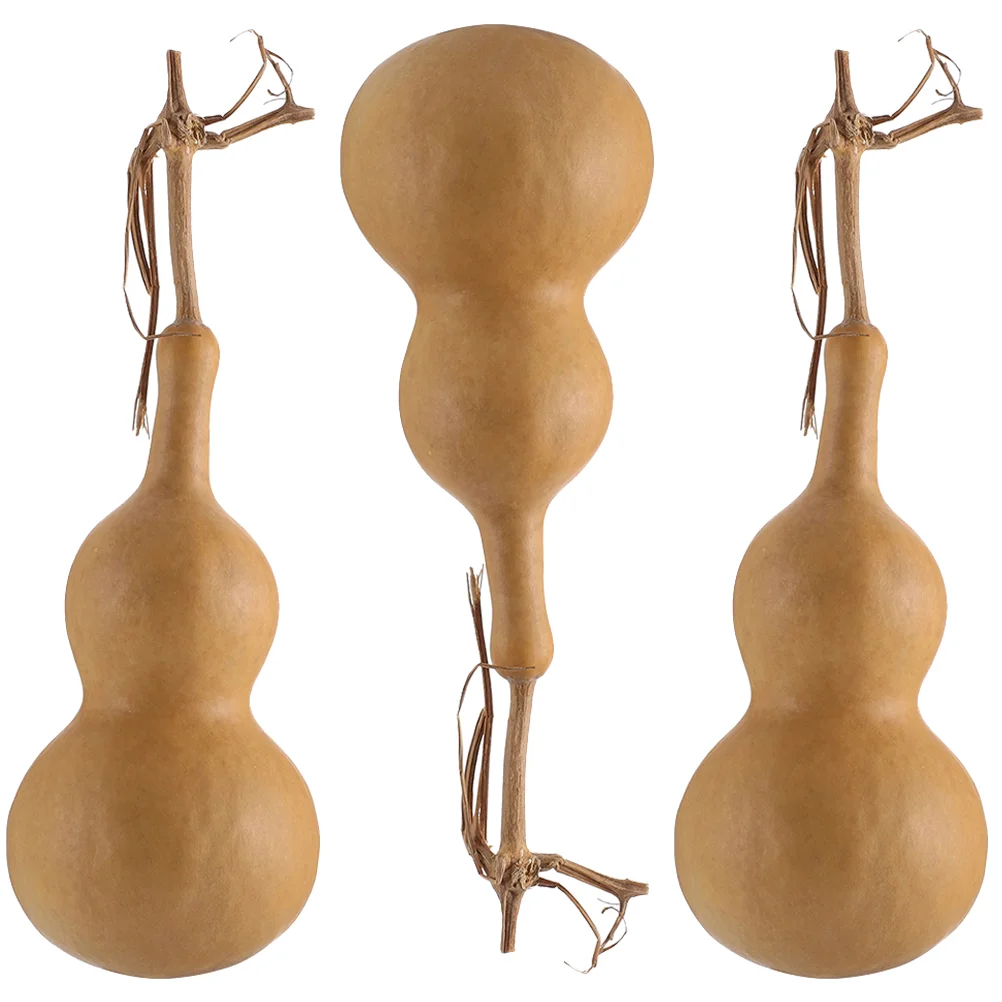 

3pcs Natural Gourd Shape Adornments Gourd Desktop Decor Kids Plaything