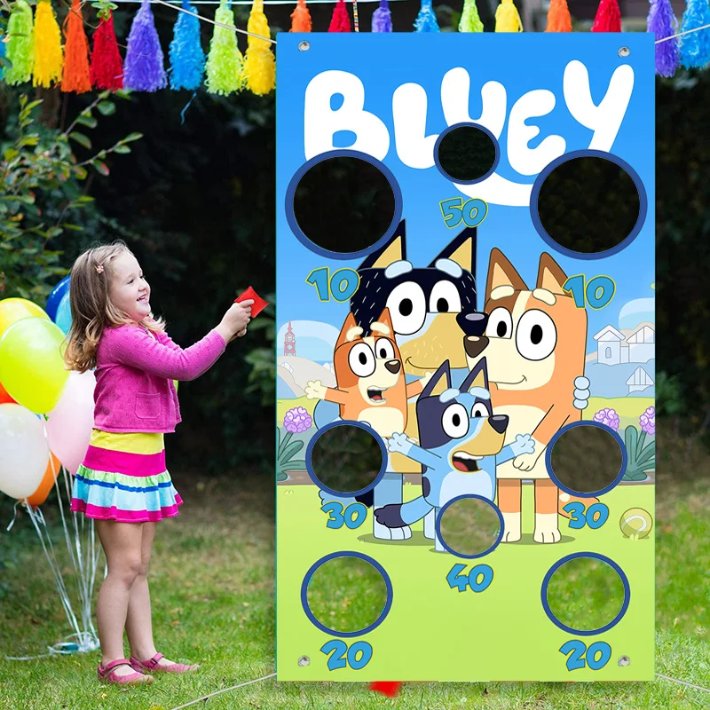 Игровой баннер Bluey бросок для бинго семейных карнавальных мероприятий украшение