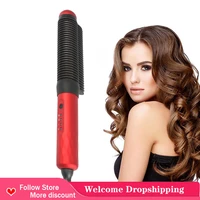 negative ion straight hair curly hair comb straight curler dual use mini splint curling iron hair straightener